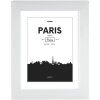 Cadre plastique Paris 10x15 cm blanc