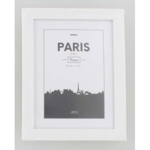 Cadre plastique Paris 15x20 cm blanc