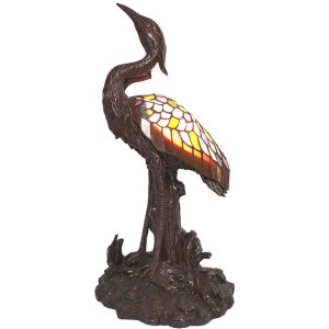 Lampe de table Tiffany oiseau 21x21x53 cm E14-max 1x25W...