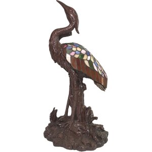 Lampe de table Tiffany oiseau 21x21x53 cm E14-max 1x25W...