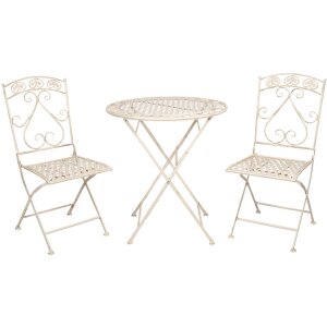 Table + 2 chaises Ø 70x76 cm - 39x48x91 cm (2...