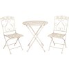 Table + 2 chaises Ø 70x76 cm - 39x48x91 cm (2 pièces) Clayre & Eef 5Y0696