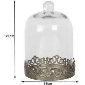 Cloche en verre Ø 14x20 cm Clayre & Eef 6GL2819