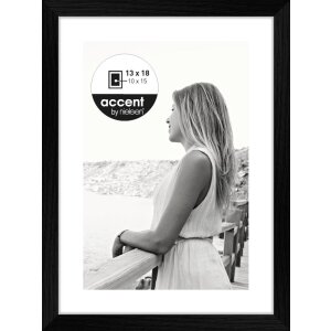 Accent Bois Cadre photo Aura 13x18 cm noir