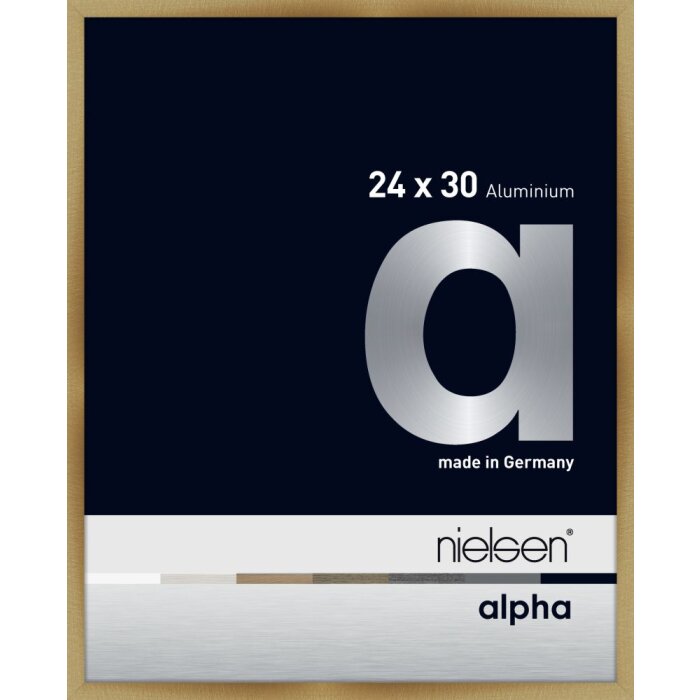 Nielsen aluminium cadre photo Alpha TCSC 24x30 cm brushed amber