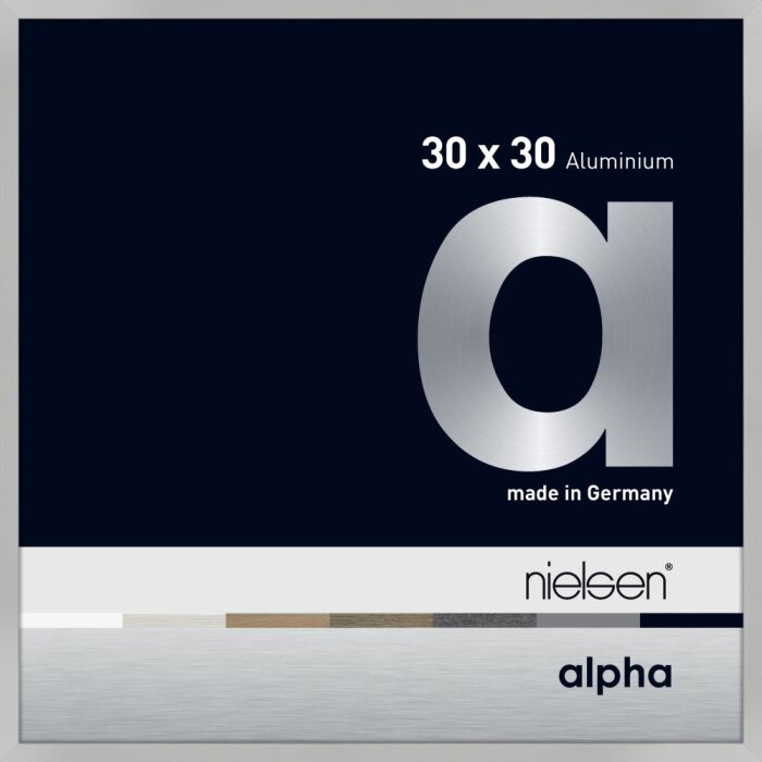 Cadre photo aluminium Nielsen Alpha TCSC 30x30 cm argent mat