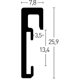 Cadre photo aluminium Nielsen Alpha TCSC 42x60 cm platine