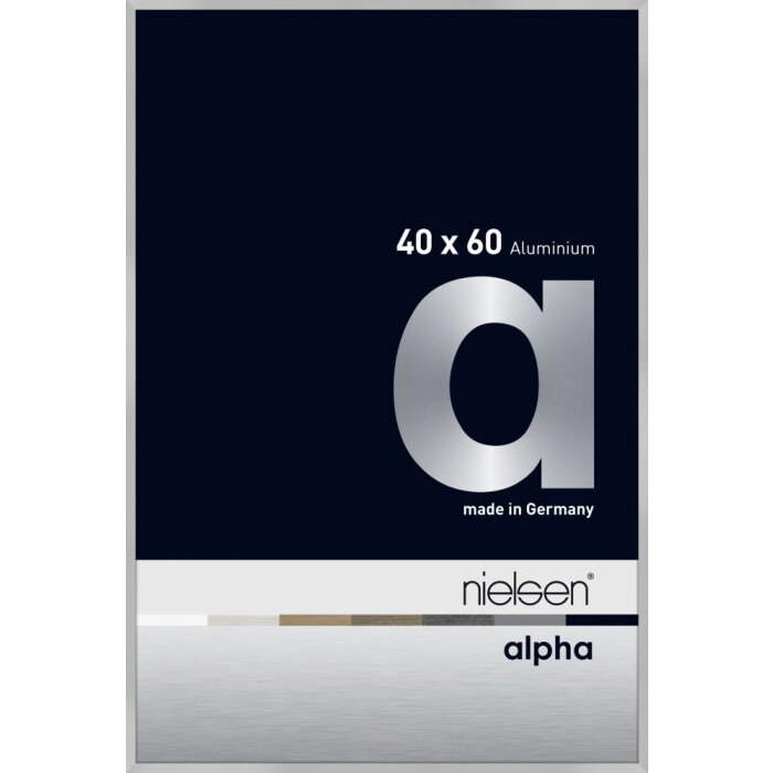 Cadre photo aluminium Nielsen Alpha TCSC 40x60 cm argent mat