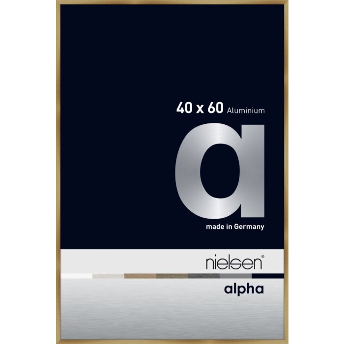 Nielsen aluminium cadre photo Alpha TCSC 40x60 cm brushed amber