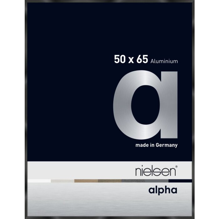 Cadre photo aluminium Nielsen Alpha TCSC 50x65 cm anodisé noir brillant