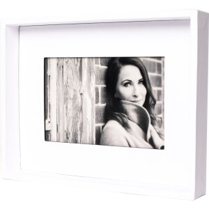 Cadre photo passe-partout 10x15 cm blanc