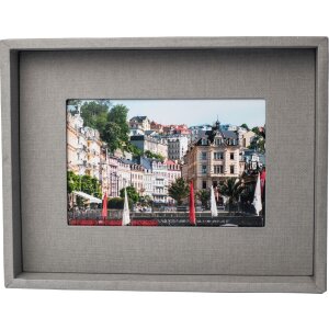 Cadre photo passe-partout 10x15 cm gris