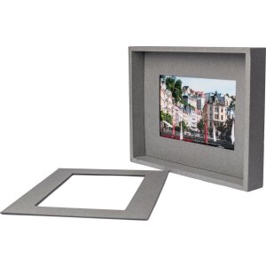 Cadre photo passe-partout 10x15 cm gris