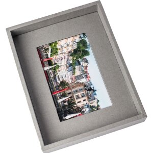 Cadre photo passe-partout 10x15 cm gris