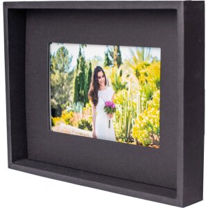 Cadre photo passe-partout 10x15 cm noir