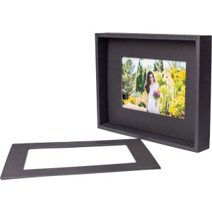 Cadre photo passe-partout 10x15 cm noir