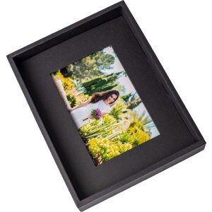 Cadre photo passe-partout 10x15 cm noir