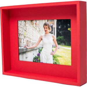 Cadre photo passe-partout 10x15 cm rouge