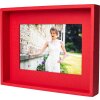 Cadre photo passe-partout 10x15 cm rouge