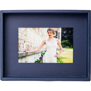 Cadre photo passe-partout 10x15 cm bleu