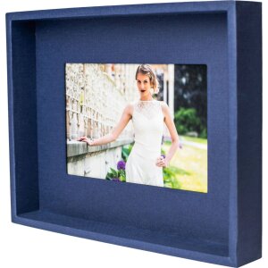 Cadre photo passe-partout 10x15 cm bleu