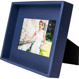 Cadre photo passe-partout 10x15 cm bleu