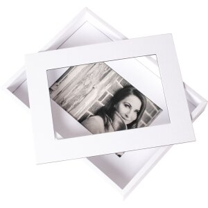 Cadre photo passe-partout 13x18 cm blanc