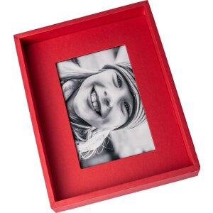 HNFD Cadre photo passe-partout 13x18 cm rouge