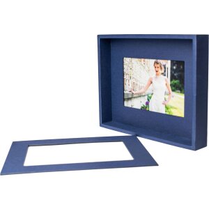 Cadre photo passe-partout 13x18 cm bleu