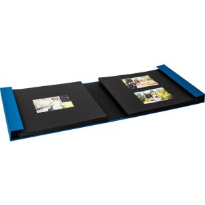 HNFD Album photo Lona bleu lin 1000 photos 34,5x33 cm 168 pages noires