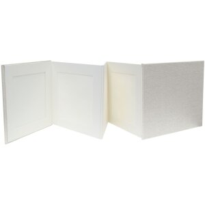 Leporello en lin 10x15 cm gris Leporello passe-partout