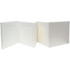 Leporello en lin 13x13 cm gris Leporello passe-partout