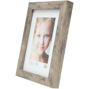 Cadre en bois S45RH7AR gris-beige 13x18 cm verre antireflet