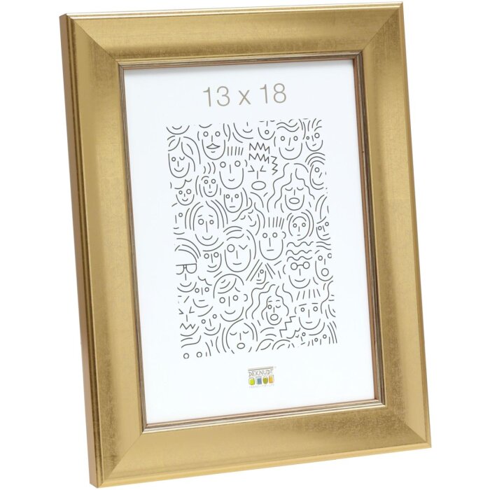 Cadre en bois S45YA1 or 10x15 cm verre normal