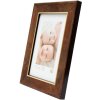 Cadre en bois S46EA3 bord doré 15x15 cm verre antireflet