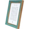 Cadre en bois Deknudt S46TG turquoise 15x20 cm