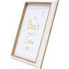 Cadre plastique S46WG blanc bord naturel 18x24 cm