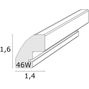 Cadre plastique S46WG blanc bord naturel 20x30 cm