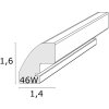 Cadre plastique S46WG blanc bord naturel 20x30 cm