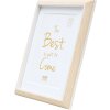 Cadre plastique S46WG naturel clair bord blanc 18x24 cm