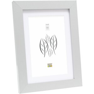 Cadre en bois S66KD1 argent 30x45 cm avec passe-partout