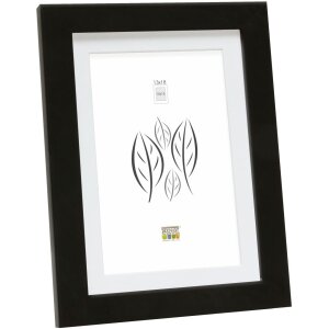 Cadre en bois S66KF2 noir 30x45 cm avec passe-partout