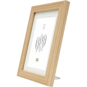 Cadre en bois S66KH1 naturel 15x20 cm avec passe-partout