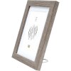 Cadre en bois S66KH3 brun-gris 13x18 cm avec passe-partout