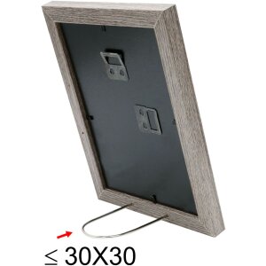 Cadre en bois S66KH3 brun-gris 30x40 cm avec passe-partout