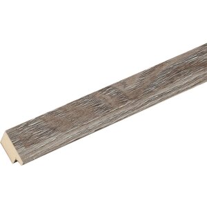 Cadre en bois S66KH3 brun-gris 50x70 cm avec passe-partout