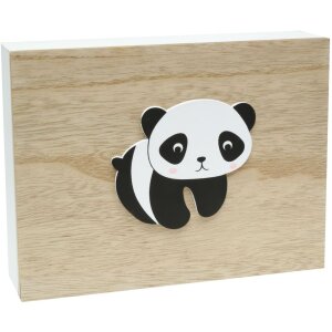 Boîte à photos en bois Deknudt Panda 16,2x21,2x5 cm