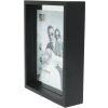 Cadre photo en bois S68SK2 effet photo flottant 25x25 cm noir