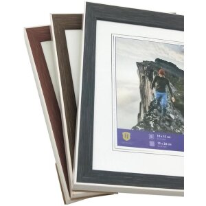 Cadre photo WPC Edge 15x20 cm brun foncé