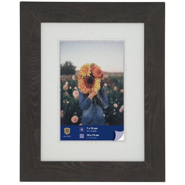 WPC cadre photo Dahlia 10x15 cm brun foncé